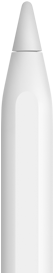 Un Apple Pencil que muestra la punta del dispositivo