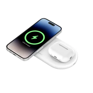 Estación magnética de carga inalámbrica 2 en 1 con tecnología Qi2 de 15 W de Belkin