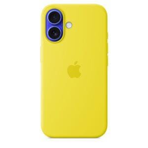 Funda silicona iPhone 16 amarillo carambola