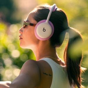 Kit de almohadillas para los Beats 360 - Almohadillas para los auriculares y la diadema en tejido de alto rendimiento (rosa)