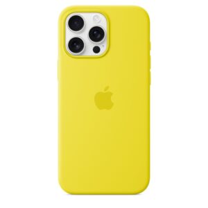 Funda de silicona con MagSafe para el iPhone 16 Pro Max - Amarillo carambola