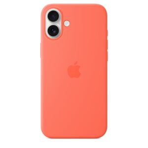 Funda de silicona con MagSafe para el iPhone 16 Plus - Mandarina