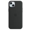 Funda de silicona con MagSafe para el iPhone 15 Plus - Negro