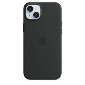 Funda de silicona con MagSafe para el iPhone 15 Plus - Negro
