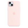 Funda de silicona con MagSafe para el iPhone 15 Plus - Rosa claro