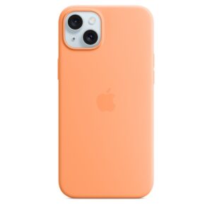 Funda de silicona con MagSafe para el iPhone 15 Plus - Naranja sorbete