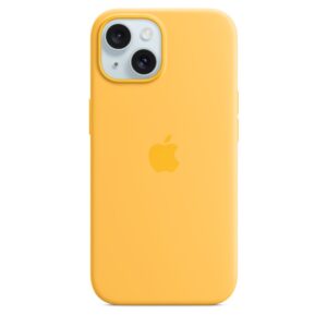 Funda de silicona con MagSafe para el iPhone 15 - Amarillo solar