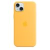 Funda de silicona con MagSafe para el iPhone 15 Plus - Amarillo solar