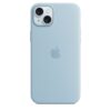 Funda de silicona con MagSafe para el iPhone 15 Plus - Azul claro