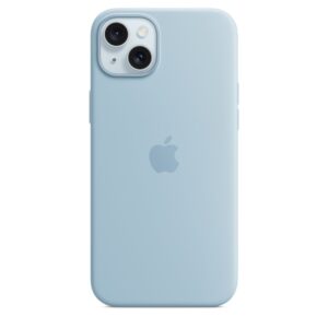 Funda de silicona con MagSafe para el iPhone 15 Plus - Azul claro