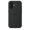 Funda de silicona con MagSafe para el iPhone 16 - Negro