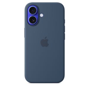 Funda de silicona con MagSafe para el iPhone 16 - Azul denim