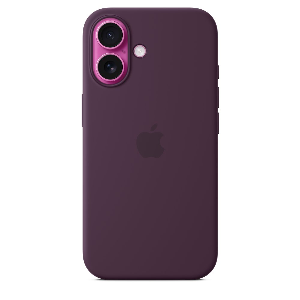 AC-MYY43 Funda de silicona con MagSafe para el iPhone 16 - Ciruela
