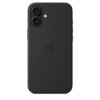 Funda de silicona con MagSafe para el iPhone 16 Plus - Negro