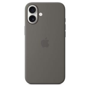 Funda de silicona con MagSafe para el iPhone 16 Plus - Gris piedra