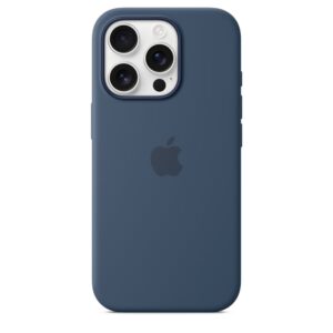 Funda de silicona con MagSafe para el iPhone 16 Pro - Azul denim