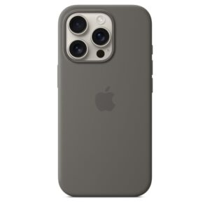 Funda de silicona con MagSafe para el iPhone 16 Pro - Gris piedra