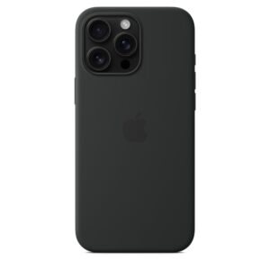 Funda de silicona con MagSafe para el iPhone 16 Pro Max - Negro