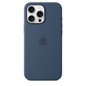 Funda de silicona con MagSafe para el iPhone 16 Pro Max - Azul denim