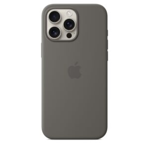 Funda de silicona con MagSafe para el iPhone 16 Pro Max - Gris piedra