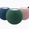 HomePod mini 2 en blanco, azul, verde, rosa y medianoche. Imagen de Apple.