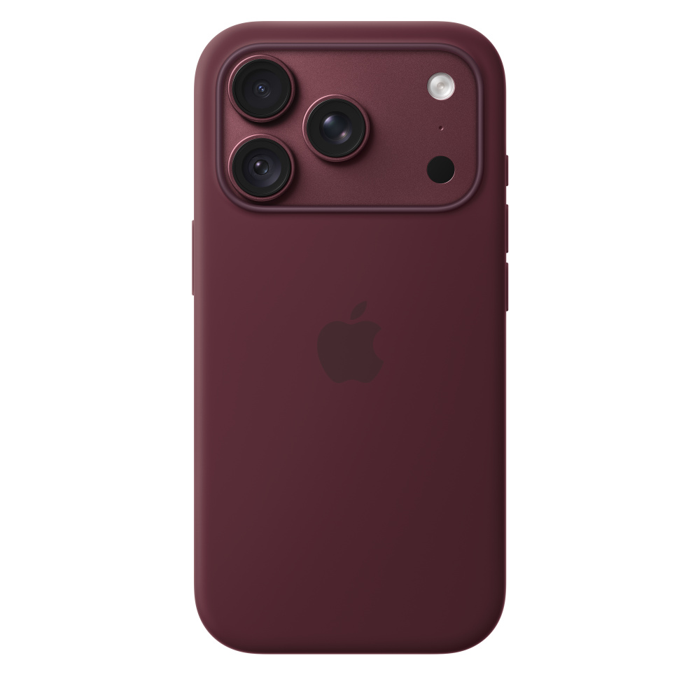 MK8U4 Funda de silicona con MagSafe para el iPhone 18 Pro - Burdeos