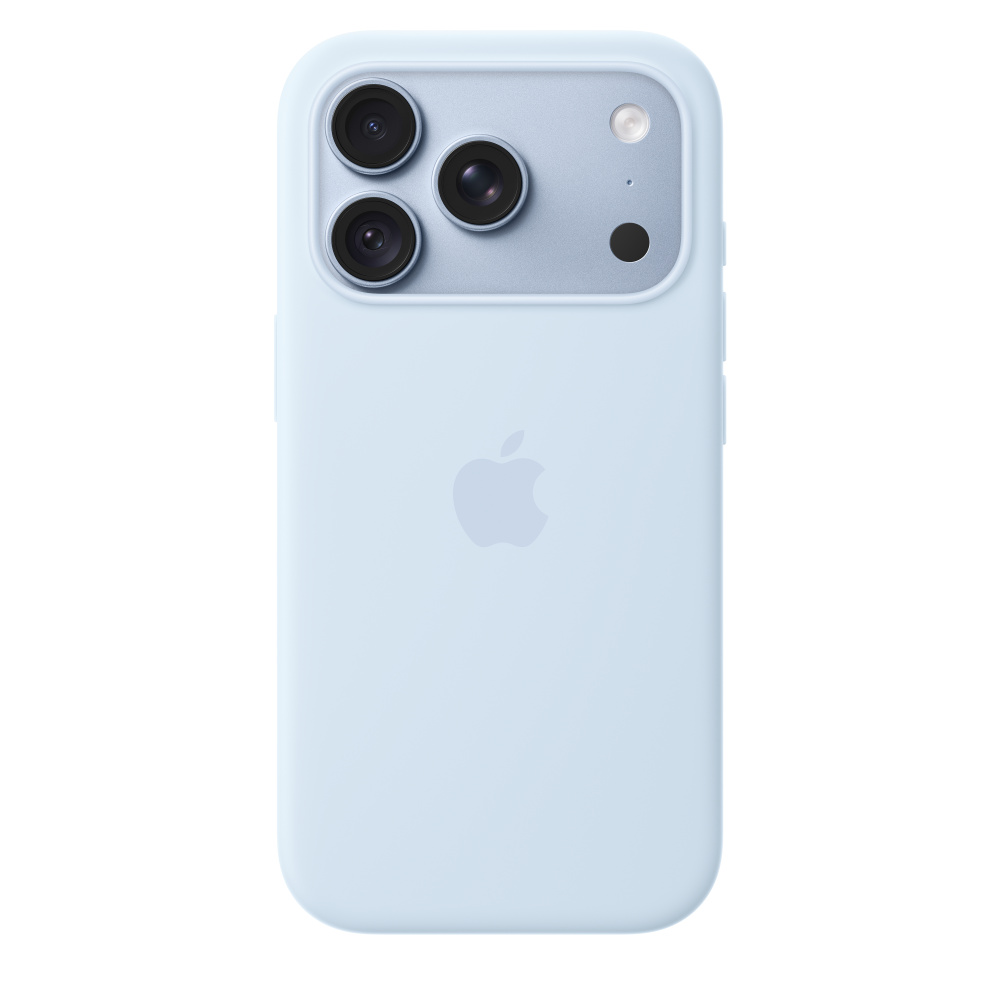 MK8W4 Funda de silicona con MagSafe para el iPhone 18 Pro - Azul fresco