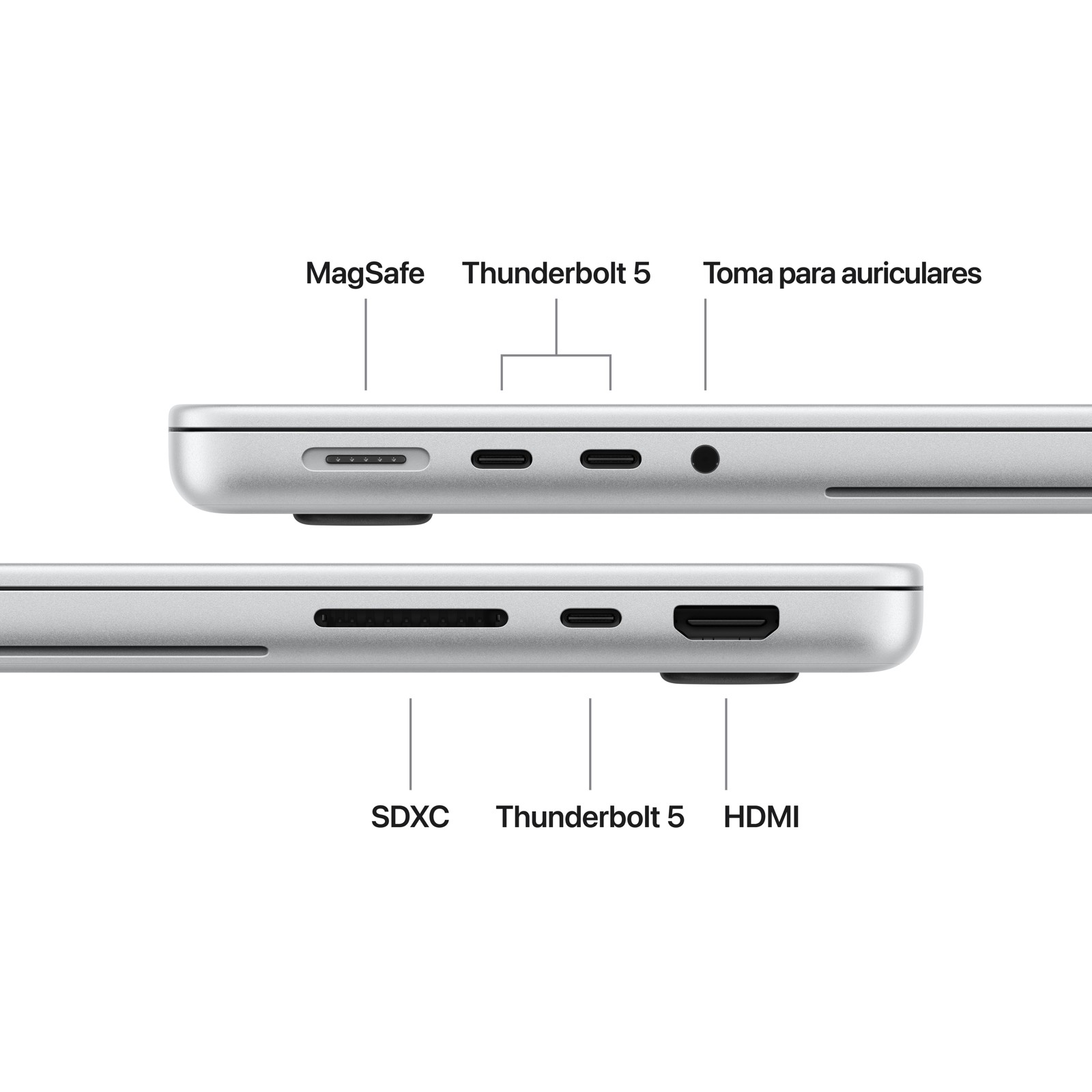 MacBook Pro PROLED XDR Display 14-in M5 Pro Silver PDP Image Position 7  es-ES