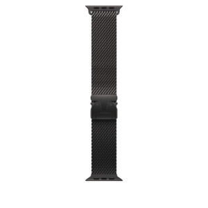 Pulsera Milanese Loop de titanio — Negro · 49 mm · L