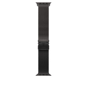 Pulsera Milanese Loop de titanio — Negro · 49 mm · L
