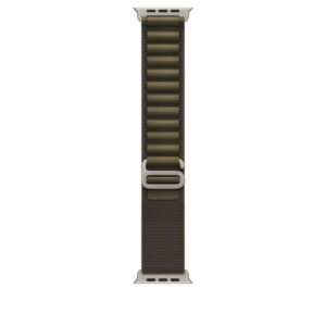 Correa Loop Alpine — Verde oliva oscuro · 49 mm · L · Titanio natural