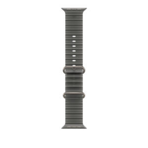 Correa Ocean — Negro traslúcido · 49 mm · Titanio natural