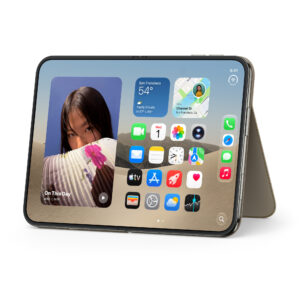 Funda Folio Apple con soporte para iPhone Duo — Marrón topo