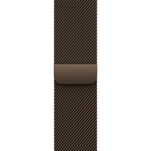 Pulsera Milanese Loop, color bronce oscuro, malla de acero inoxidable, cierre magnético solapado