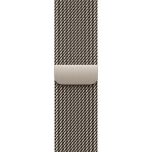 Pulsera Milanese Loop, color natural, malla de acero inoxidable, cierre magnético solapado