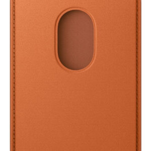 Cartera de trenzado fino con MagSafe para iPhone — Naranja zorro · vista adicional