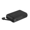 Batería externa Belkin BoostCharge de 10.000 mAh negra con cable USB-C integrado