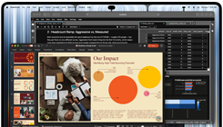 MacBook Pro con pantalla PROLED XDR, color negro espacial, la pantalla muestra la creación de una presentación en Microsoft PowerPoint mediante JupyterLab y Terminal para generar el contenido