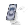 Cargador inalámbrico y magnético plegable 2 en 1 con Qi2 de 15 W, Blanco, hi-res
